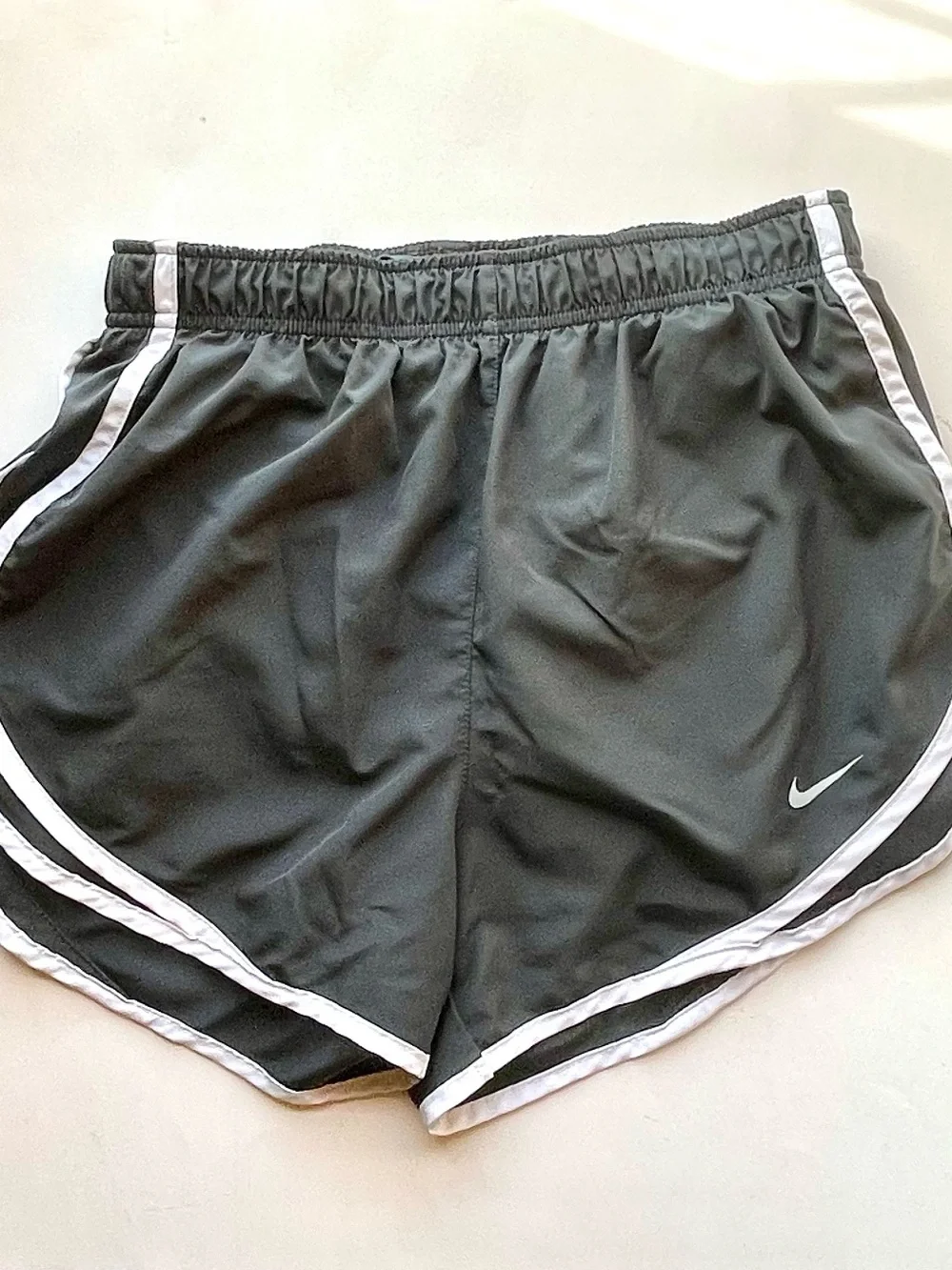Nike Tempo Women's Dri-Fit Running Shorts Dark Gray with White Trim-S